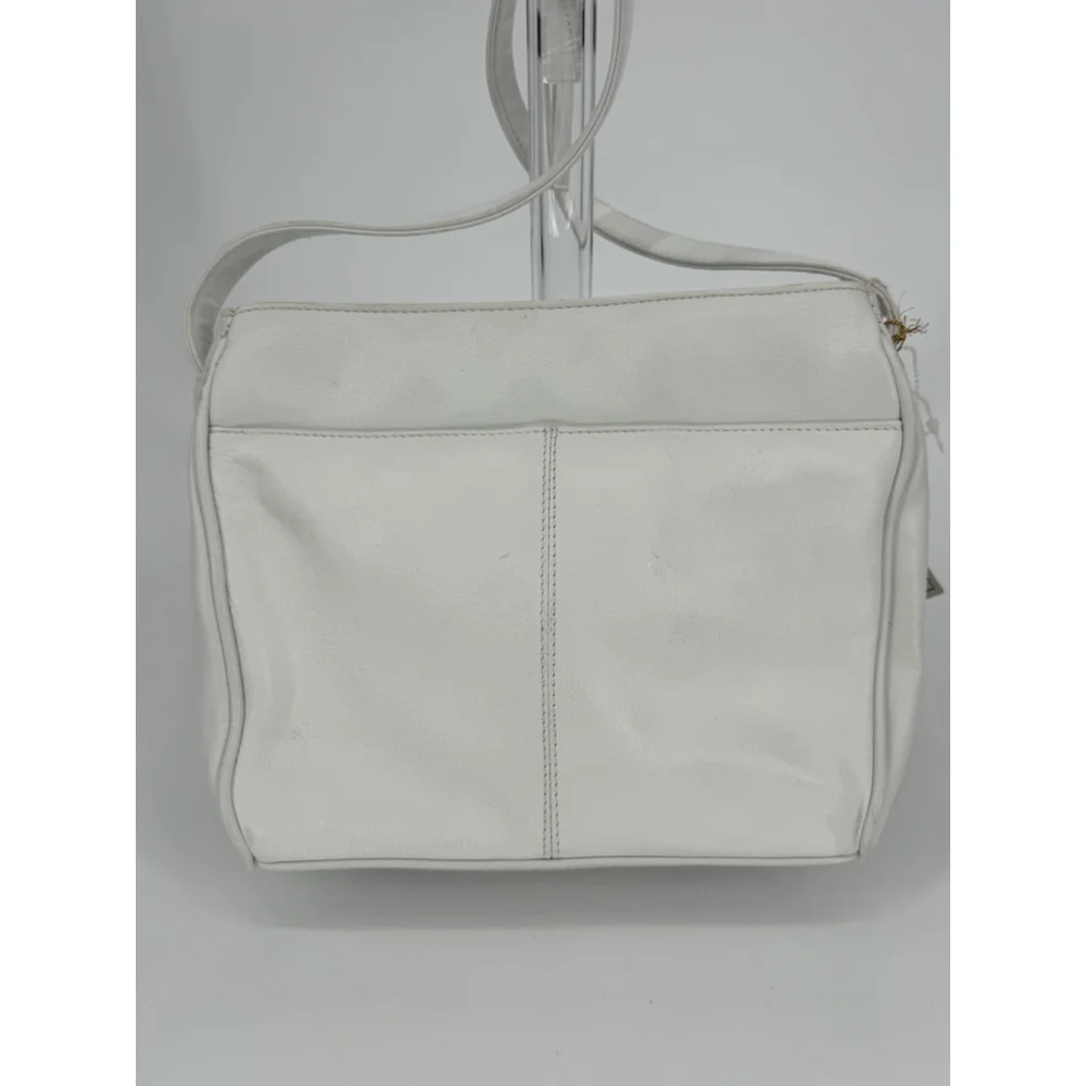NWT Vintage Sereta White Leather Crossbody Bag Gold Hardware